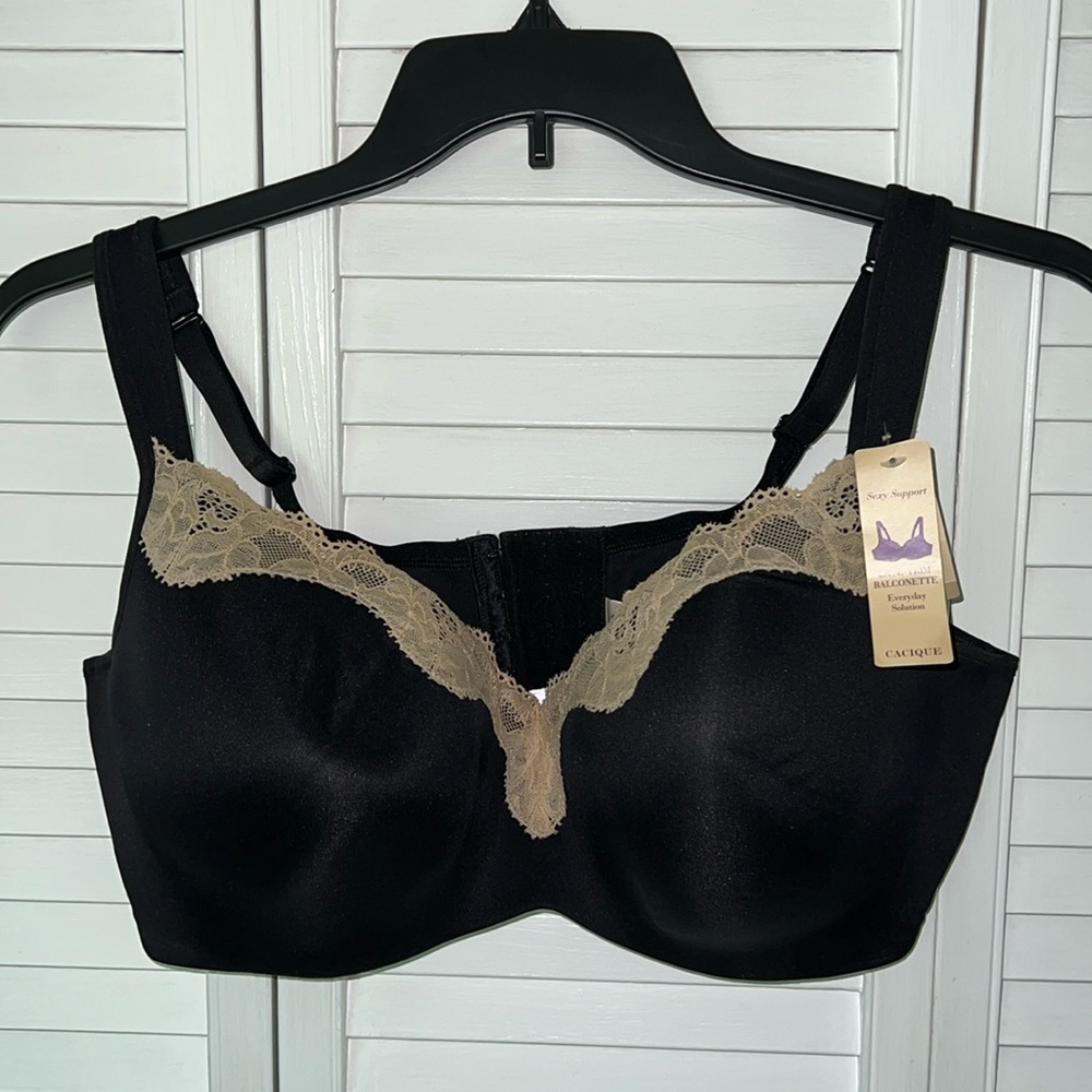 Cacique Lace-Trim Balconette Bra